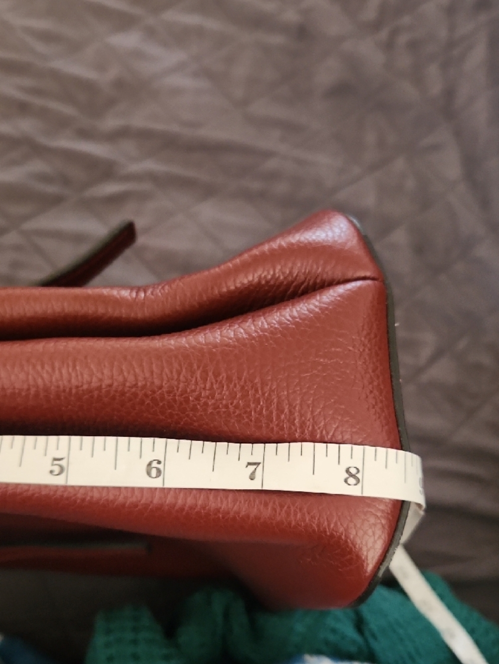 Borse In Pelle Uno Alla Volta Burgundy Shoulder Bag - Picture 10 of 11